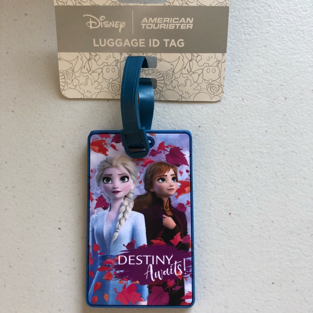 🌵3/$15 Disney Frozen Luggage ID tag with Anna & Elsa (see description)